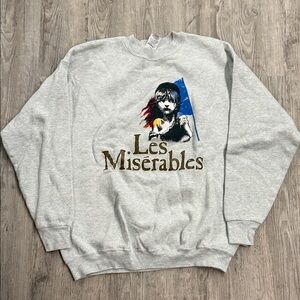 Fruit of the Loom Les Misérables Graphic Gray Sweater